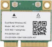 Carte r¿¿seau, Mini PCI-E Gigabit Dual-Band Network Adapter Card pour Bluetooth 4.2 Wireless WiFi MC-AC7265 Network Adapter Support Desktops/Notebooks