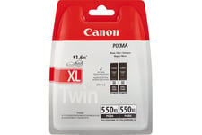 Canon PGI-550PGBK XL Twin pack - 2 pakker - Højtydende - sort - original - blækbeholder