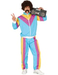Blå 80-talls Grilldress Kostyme til Mann