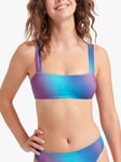 sloggi Shore Fornillo Reversible Bikini Crop Top, Turquoise/Purple