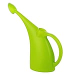 Adanse Plastic Small Watering Can Long Spout Pot Container Holder for Indoor Plants, 1/2-Gallon with Shower Head, Green