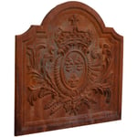 Biscottini - Plaque en fonte Fronton avec emblème pour cheminée Panneau de cheminée Pare-étincelles Grille de protection Sauve sol et mur