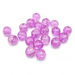 Hobby and Crafting Fun Glaspärlor 8 mm - Amethyst 20 st