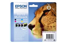 Epson T0715 Multipack - 4-pack - svart, gul, cyan, magenta - original - bläckpatron