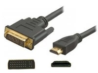 KALEA-INFORMATIQUE Cordon DVI Male (DVI-I Dual Link 24+5) vers HDMI Male (19 Points). Longueur du câble 1,8M