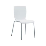 Chaise de jardin en polypropylène chaise externe en aluminium empilable dans diverses couleurs Couleur : Blanc