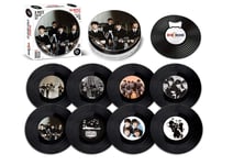The Beatles - 8 Piece Mini Vinyl Record Coaster Set with Tin & Magnetic Bottle Opener by Retro Musique