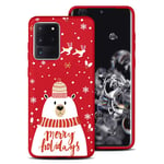 ZhuoFan Case for Samsung Galaxy A51 5G, Slim Silicone Matte Phone Cases Christmas TPU Back Cover Shockproof with Cute Cartoon Design Couple Gift 6.5 inch for Girls Samsung A51 5G Case, Snowman
