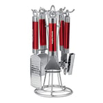 Morphy Richards 46811 Kitchen Utensils Set, Accents Range, Kitchen Gadget Set, Stainless Steel, Red, 4-Piece