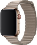 Apple Watch Armband 44mm läderloop i sten – medium