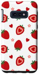 Coque pour Galaxy S10e Étui de téléphone à motif fraise pour femmes et filles, cadeaux fraises