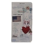 MingMing Wallet Case for OnePlus Nord N100 Flip Case Leather Wallet Card Pattern Cover Compatible with OnePlus Nord N100 (Peach Heart Cat)