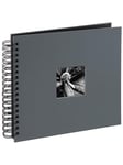 Hama "Fine Art" Spiral Album 28 x 24 cm 50 Black Pages grey