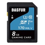 Basfur Carte mémoire de Micro SD 128 Go, adaptée aux téléphones, Ordinateurs, Drones et Autres appareils Android, Transmission à Grande Vitesse 170 Mo/s,A2 U3 V30