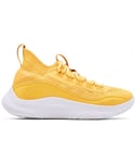 Under Armour Childrens Unisex Curry Flow 8 GS Kids Yellow Trainers - Size UK 3