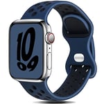Gulemfy Compatible avec Apple Watch Bracelet - Sport Bracelet 44mm 42mm 45mm 46mm 49mm 38mm 40mm 41mm, Homme Femme Bracelet Silicone Respirant pour iWatch Series SE 10 9 8 7 6 5 4 3 2 1 Ultra