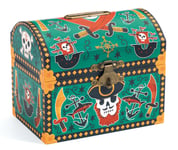Djeco Sparebøsse - Kiste med pirater og hengelås