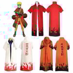 Anime Naruto Cosplay Cloaks Hokage Namikaze Minato Uniform Cake - Perfet White S