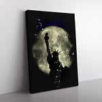 The Statue Of Liberty Vol.4 Paint Splash Modern Canvas Wall Art Print Ready to Hang, Framed Picture for Living Room Bedroom Home Office Décor, 76x50 cm (30x20 Inch)