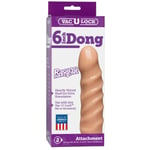 Vac-U-Lock White Raging Hard On Dong Flesh 6in Dildo Sex Toy
