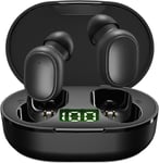 Ecouteurs Bluetooth sans Fil, Casque Bluetooth 5.3, Earpods, Stéréo Basse Profonde, Commande Intelligente à Touche Unique, Affichage LED, Autonomie de 30 Heures, USB-C (Blanc)