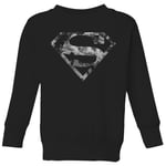 Marble Superman Logo Kids' Sweatshirt - Black - 3-4 Years