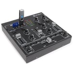 SkyTec- Vonyx STM-2250 Mixer, 4 kanaler, effekter, USB, MP3, 4 kanals mixer med USB/MP3. SKY-172.979