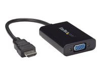 StarTech.com Câble adaptateur HDMI vers VGA avec audio - Convertisseur vidéo HDMI vers HD15 - Mâle / Femelle - 1920x1080 - Noir - Adaptateur vidéo - HDMI mâle pour HD-15 (VGA), jack mini...