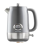 DAEWOO BALTIMORE 1.5L 3kW CORDLESS STAINLESS STEEL RAPID BOIL KETTLE SMOKED GREY