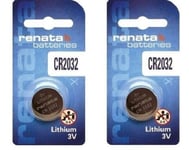 Genuine Renata  CR2032 Lithium Coin Batteries Expiry 2030 Pack of 2