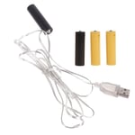 USB power AA-batterieliminatorer Byt AA-batterier LED-lampor
