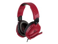 Turtle Beach RECON 70N - Headset - fullstorlek - kabelansluten - 3,5 mm kontakt - ljudisolerande - röd