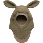 HUTTEliHUT BUNNY elefanthut wool bunny ears – green olive - 1-2år