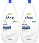 Dove Deeply Nourishing Body Wash Shower Gel Microbiome-Gentle for Softer 450 X2