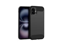Cool Iphone 16 Carbon Black Case Non-Slip/Reinforced Frame 8434847075648
