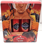 OLD SPICE Fireman Captain Gift Set Deodorant Spray Shower Gel Shampoo NEW BOXED