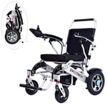YLJYJ Lightweight Foldable Electric Wheelchair, with 20Ah Li-ion Battery, Power Motorized Scooter Chair for Disabled and Elderly Mobilit