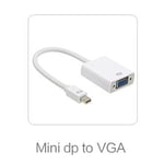 Mini dp vers VGA - la norme - Adaptateur Mini Displayport vers HDMI/DVI/VGA, 3 en 1, 1080P, câble pour PC, Apple, MacBook, projecteur, Samart TV, Thunderbolt