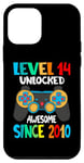 iPhone 12 mini Level 14 Unlocked Awesome Since 2010-14th Birthday Gamer Case