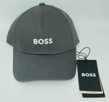 Hugo Boss 'Zed' Slate Grey Adjustable Buckle Embroidered Logo Baseball Cap Hat