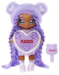 Na! Na! Na! Surprise 581314C3 Sweetest Heart Series Eva Evermore Soft Plush Doll with Purple Hair, Heart-Shaped Dress & Brush for Collecting, Great Gift for Children from 5 Years