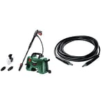 Bosch 06008A7F70 EasyAquatak 110 High Pressure Washer, Green, 37.5 cm*40.0 cm*20.0 cm & Bosch F016800360 6m High Pressure Hose (Compatible with Pressure Washers: EasyAquatak 110/120)