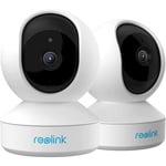 Reolink Caméra Moniteur pour Bébé Home FHD 4MP Caméra de Sécurité WiFi 5/2.4GHZ Vision Nocturn Détection de Mouvement - 2PCS E1 Pro