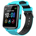 Kids Smart Watch, Kids Smartwatch SOS Call with Games Music Player Camera HD Touch Screen Calculator Recorder Alarm Clock Two Way Call Phone Watch for Kids (Blue)