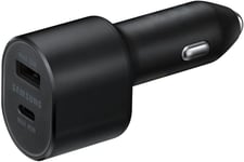 Chargeur Voiture Original Samsung Ep-L5300xbegeu Ultra-Rapide - Type-C Max. 45w / Usb-A Max. 15w+ Câble Usb-C Vers Usb-C Cable (5a)