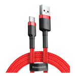Baseus CATKLF-B09 Cafule Cable USB-C 3A 1m - Röd