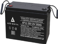 Underhållsfritt VRLA AGM-batteri AZO Digital AP12-100 12V 100Ah
