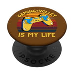 Gaming and Volley is my life Volleyball ESport Gamer Girl PopSockets PopGrip Interchangeable