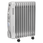 Oil Filled Radiator 2500W/230V 11-Element with Timer