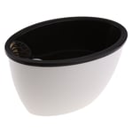 HomeDecTime Self Watering Planter Plastic Plant Pot, Modern White Flower Pots Suitable for All Plants Flowers and Herbs, Outdoor Indoor Yard Garden. - 28x12.5x14cm